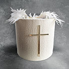 Tauftorte mit Flügel